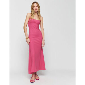 NEW Reformation Cosmo Rib Knit Maxi Dress Slim Fit Glam Snapdragon Size Small